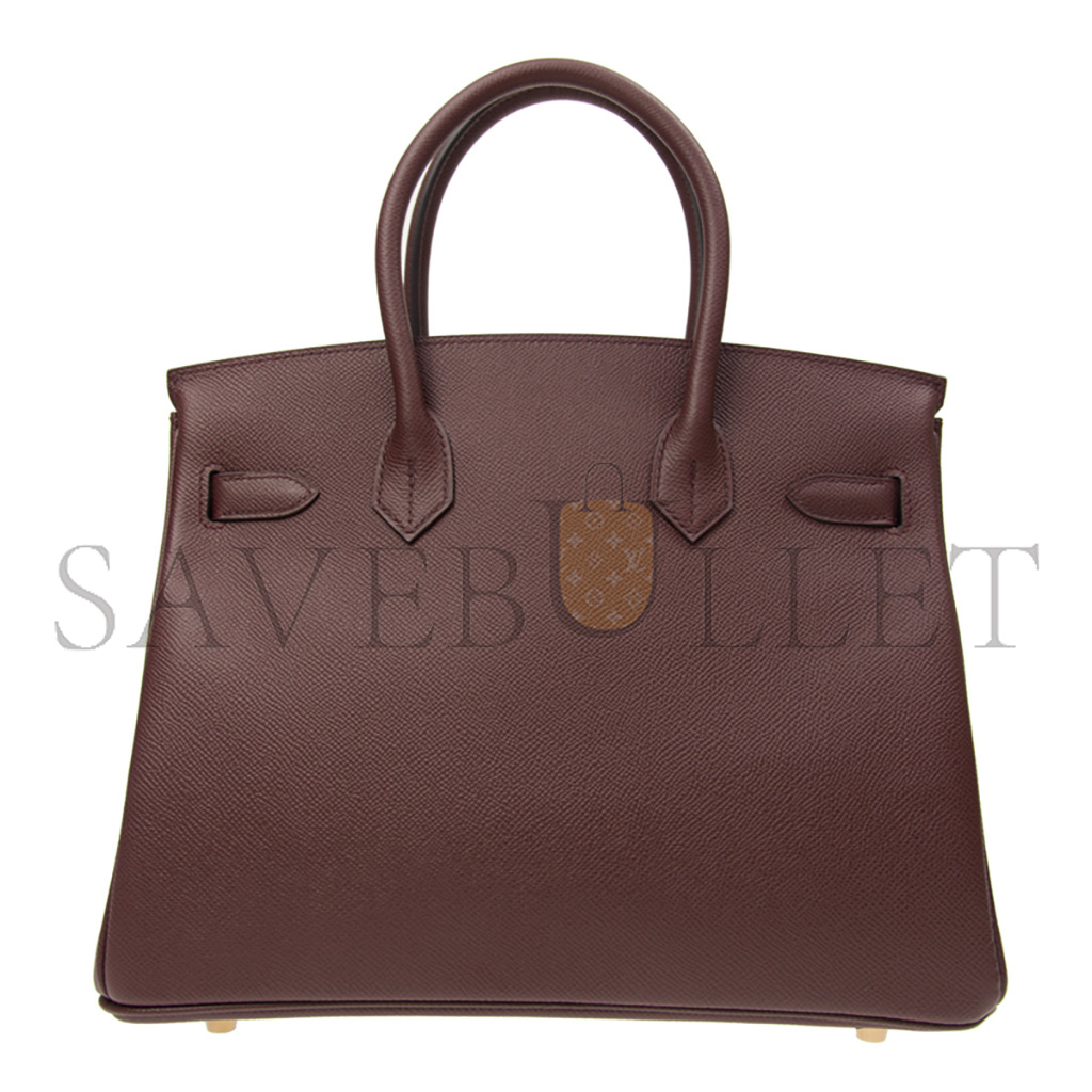 H**mes master birkin 25 swift leather bordeaux gold buckle h049362ck20 (25*20*13cm)
